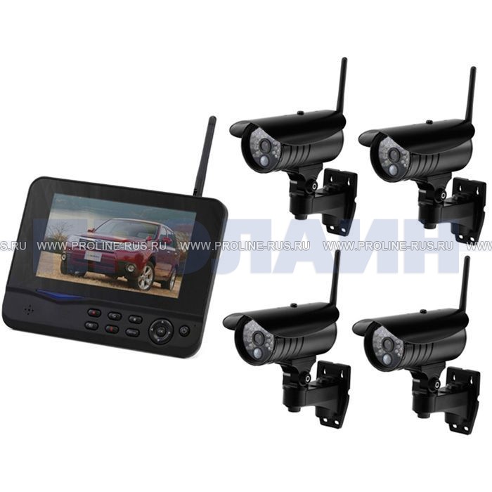Беспроводной комплект видеонаблюдения c 4 камерами Proline PR-8107JM4