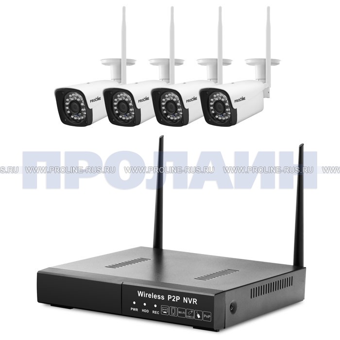 Комплект IP-видеонаблюдения с 4 камерами Proline KIT-I2184WA