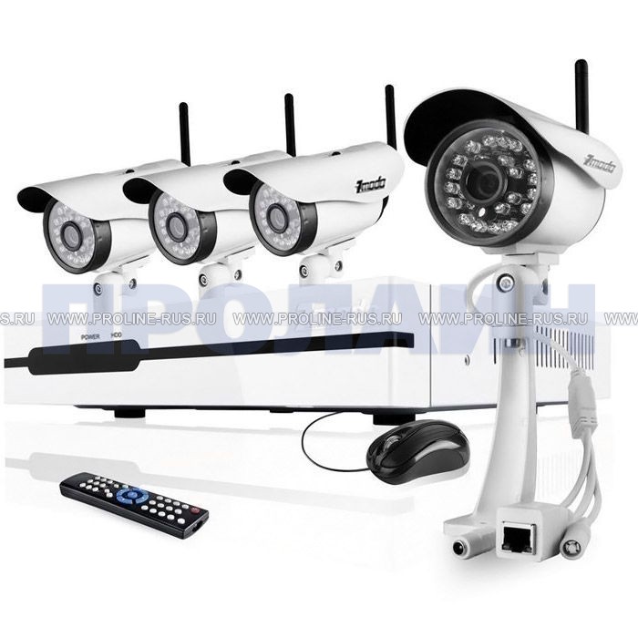 Комплект IP видеонаблюдения c 4 WiFi камерами ZMODO ZP-KB1I04-W-1TB